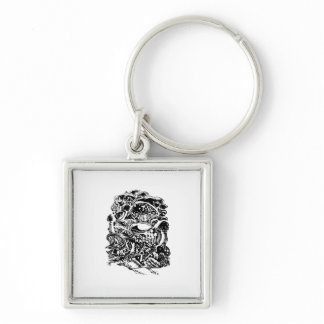 Cottagecore Aesthetic Frog Mushroom Goblincore Art Keychain