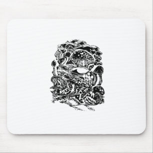 Cottagecore Aesthetic Frog Mushroom Goblincore Art Mouse Pad