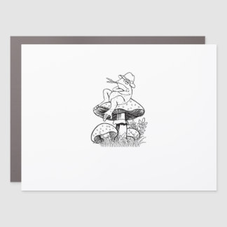 Cottagecore Aesthetic Frog On A Mushroom Goblincor Car Magnet