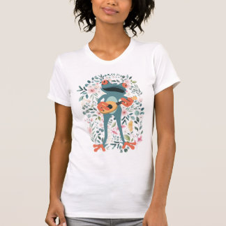 Cottagecore Aesthetic Frog Playing Ukulele T-Shirt