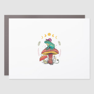Cottagecore Aesthetic Goblincore Frog Wizard On Mu Car Magnet