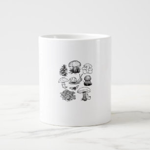 Cottagecore Aesthetic Goblincore Mushroom Snail Giant Coffee Mug