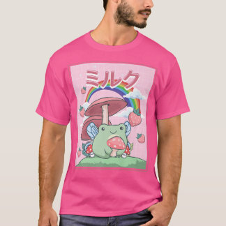 Cottagecore Aesthetic Kawaii Fairy Frog Mushrooms T-Shirt