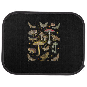 Cottagecore Aesthetic Mushroom Frog Butterfly Gobl Car Floor Mat
