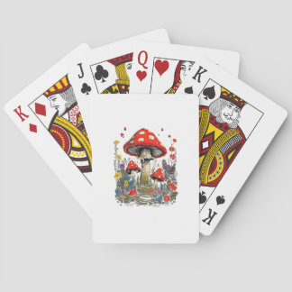 Cottagecore Aesthetic Mushroom Goblincore Minimal  Poker Cards