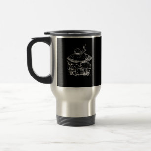 Cottagecore Aesthetic Mushroom Snail Fungi Goblinc Travel Mug