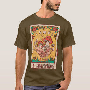 Cottagecore Aesthetic Mushroom Tarot Card Fairycor T-Shirt