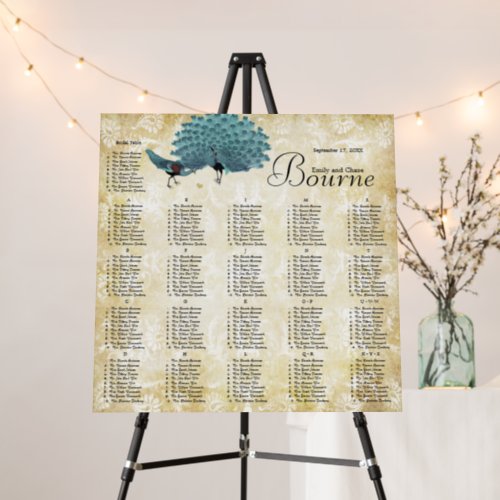 Cottagecore Aesthetic Peacock Wedding Foam Board