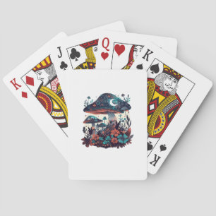 Cottagecore And Aesthetic Goblincore Mushroom Fair Poker Cards