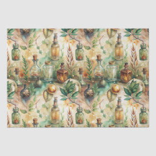 Cottagecore Apothecary Bottles Botanical Tissue Paper