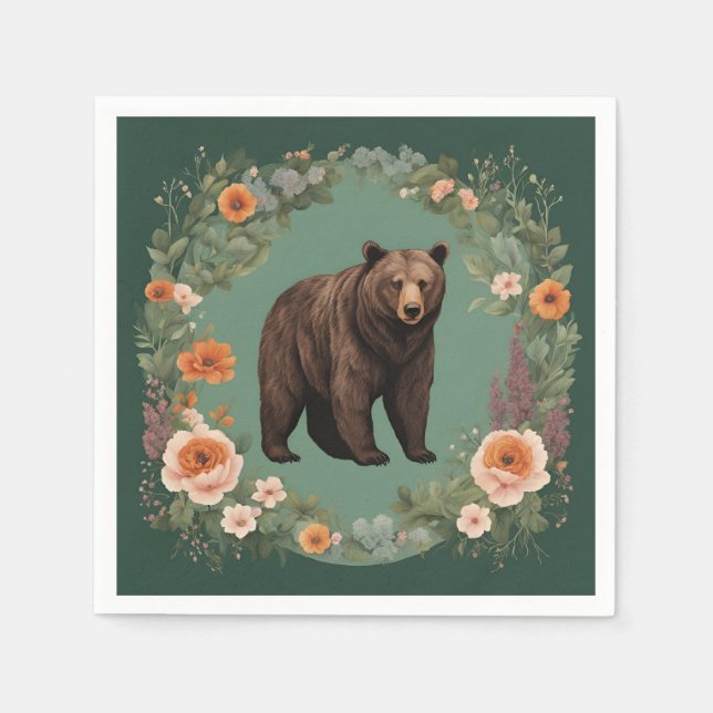 Cottagecore Bear Napkins (Front)