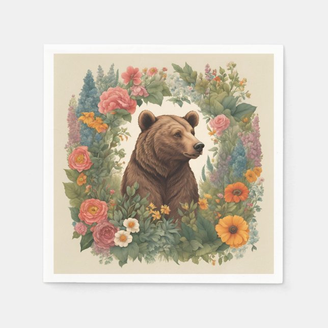 Cottagecore Bear Napkins (Front)
