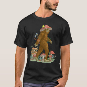 Cottagecore Bigfoot Frog Aesthetic Sasquatch Mushr T-Shirt