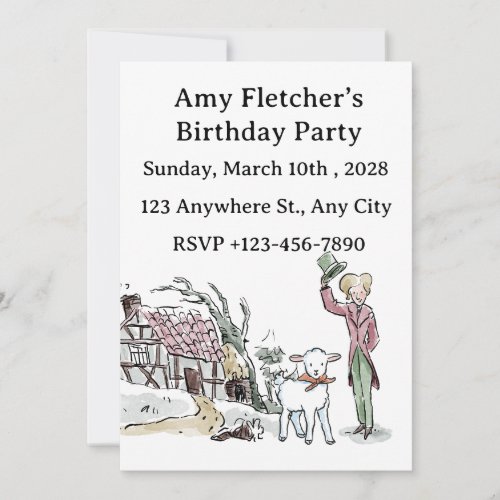 Cottagecore Birthday Invitation girls