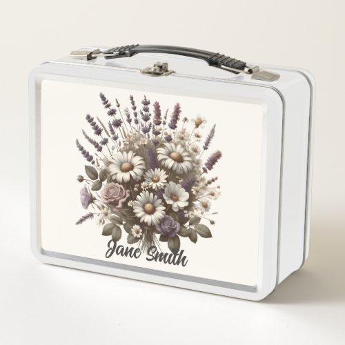 Cottagecore Blossoms Metal Lunch Box
