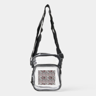 Cottagecore Botanical Floral Pattern Clear Crossbody Bag