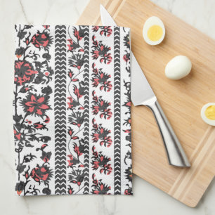 Cottagecore Botanical Floral Pattern Kitchen Towel