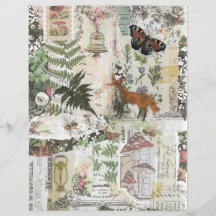 Cottagecore Botanical Vintage Ephemera Decoupage