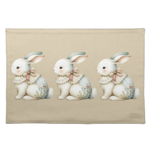 Cottagecore Bunny Charm Cloth Placemat