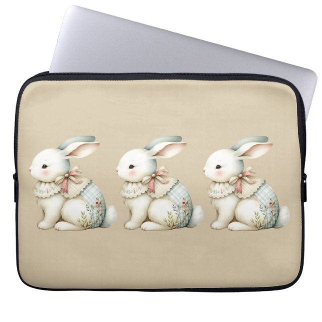 Cottagecore Bunny Charm Electronics Bag (Front)