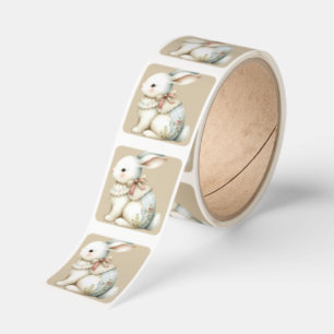 Cottagecore Bunny Charm Square Sticker