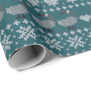Cottagecore Canadiana Fair Isle Wrapping Paper