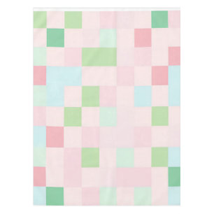 Cottagecore Checkered Pastel Spring Dining Tablecloth