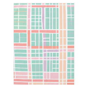Cottagecore Checkered Pastel Spring Dining Tablecloth