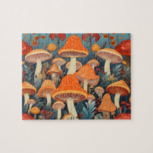 Cottagecore Colorful Mushrooms