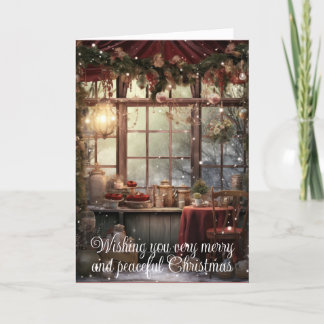 Cottagecore cosy Christmas Thank You Card
