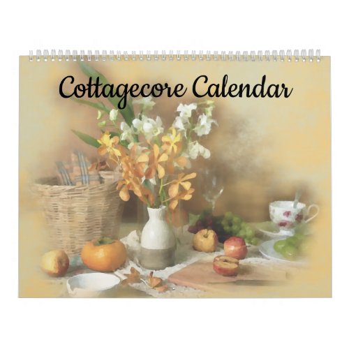Cottagecore Country Nature Calming Dreamy Colors Calendar