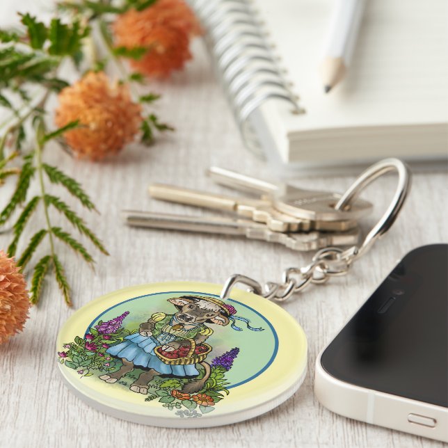 Cottagecore Cowgirl Keychain (Front Right)