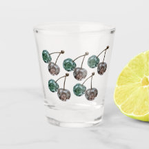 Cottagecore Crystal Cherry Shot Glass - Gemstone 