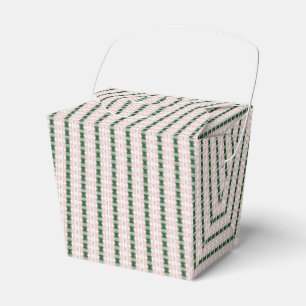 Cottagecore Cute Festive Christmas Stripe Pattern Favor Boxes