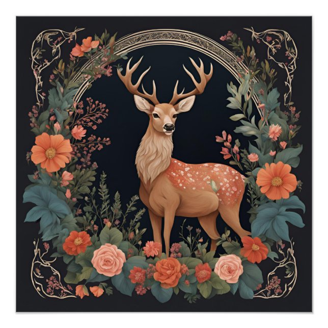 Cottagecore Deer Poster (Front)