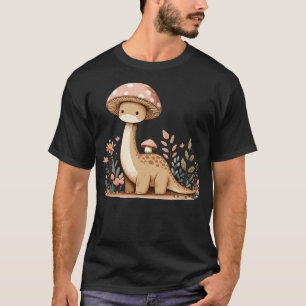 Cottagecore Dinosaur Mushroom Aesthetic Cute Brach T-Shirt