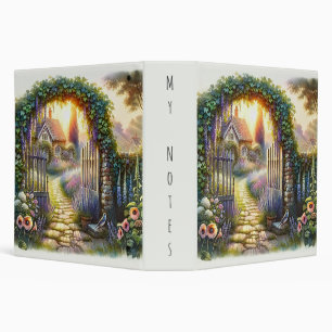 Cottagecore Enchanted Garden Pathway 3 Ring Binder