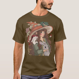 Cottagecore Esthetic Frog Mushroom Banjo Goblinco T-Shirt