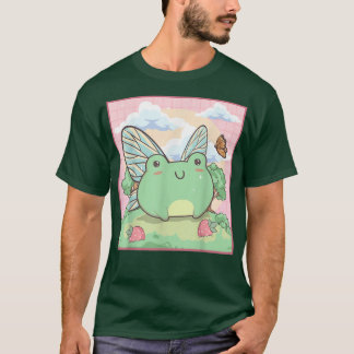 Cottagecore Esthetic Kawaii Fairy Frog Butterfly  T-Shirt