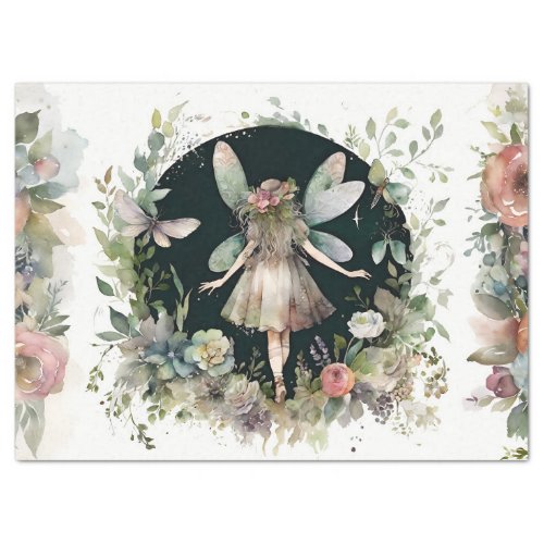 Cottagecore Fairy Magical Garden Flowers Decoupage Tissue Paper