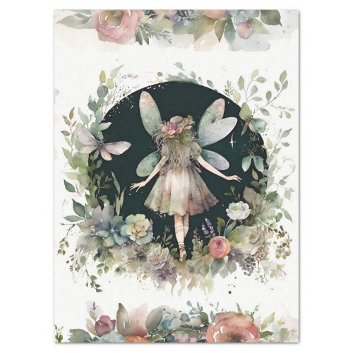 Cottagecore Fairy Magical Garden Flowers Decoupage Tissue Paper