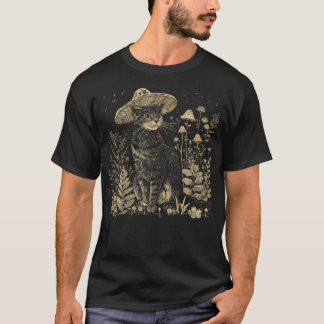 Cottagecore Fairycore Vintage Aesthetic Cute Cat M T-Shirt