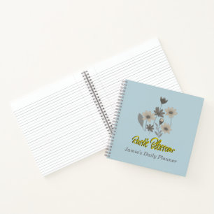 Cottagecore Fall Blossoms Custom Name Notebook