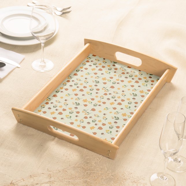 Cottagecore Fall Pattern  Serving Tray (Front)
