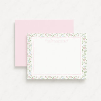 Cottagecore  Floral Baby Nursery Stationery Card 