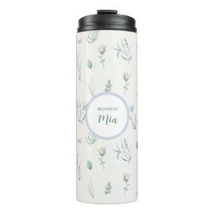 Cottagecore Floral Back To School Personalized Thermal Tumbler