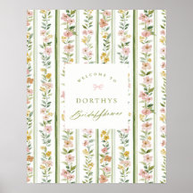 Cottagecore Floral Bridal Shower Welcome Sign
