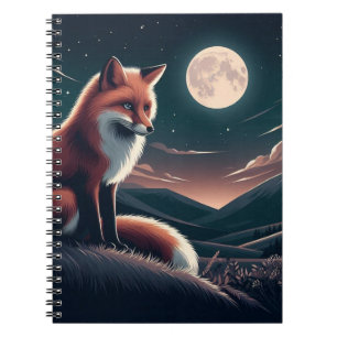 Cottagecore Floral Fox Aesthetic Goth Forest Girls Notebook