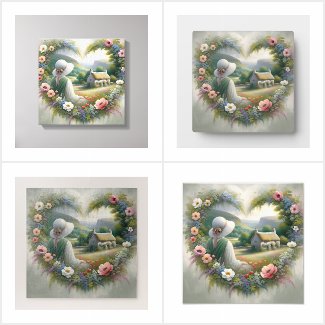 Cottagecore Floral Heart Countryside Cottage