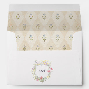 Cottagecore Floral Romantic Wildflower Wedding Envelope